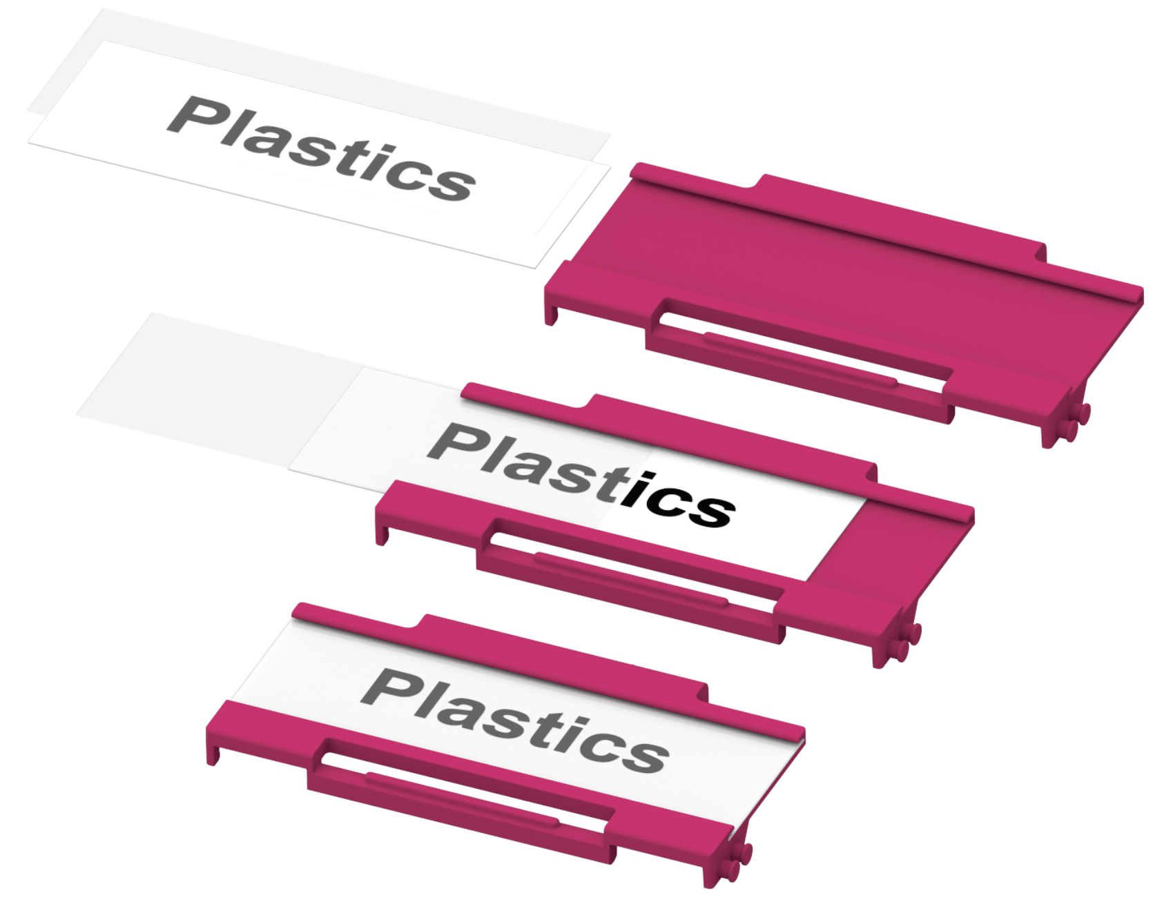 sterirack click n clip coloured label holders